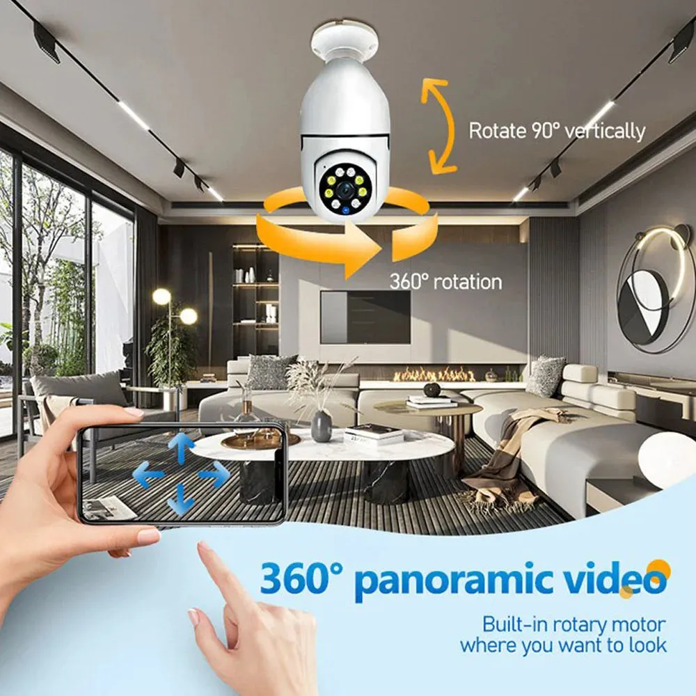 1080HD 360 Wireless Panoramic Home LED Bulb