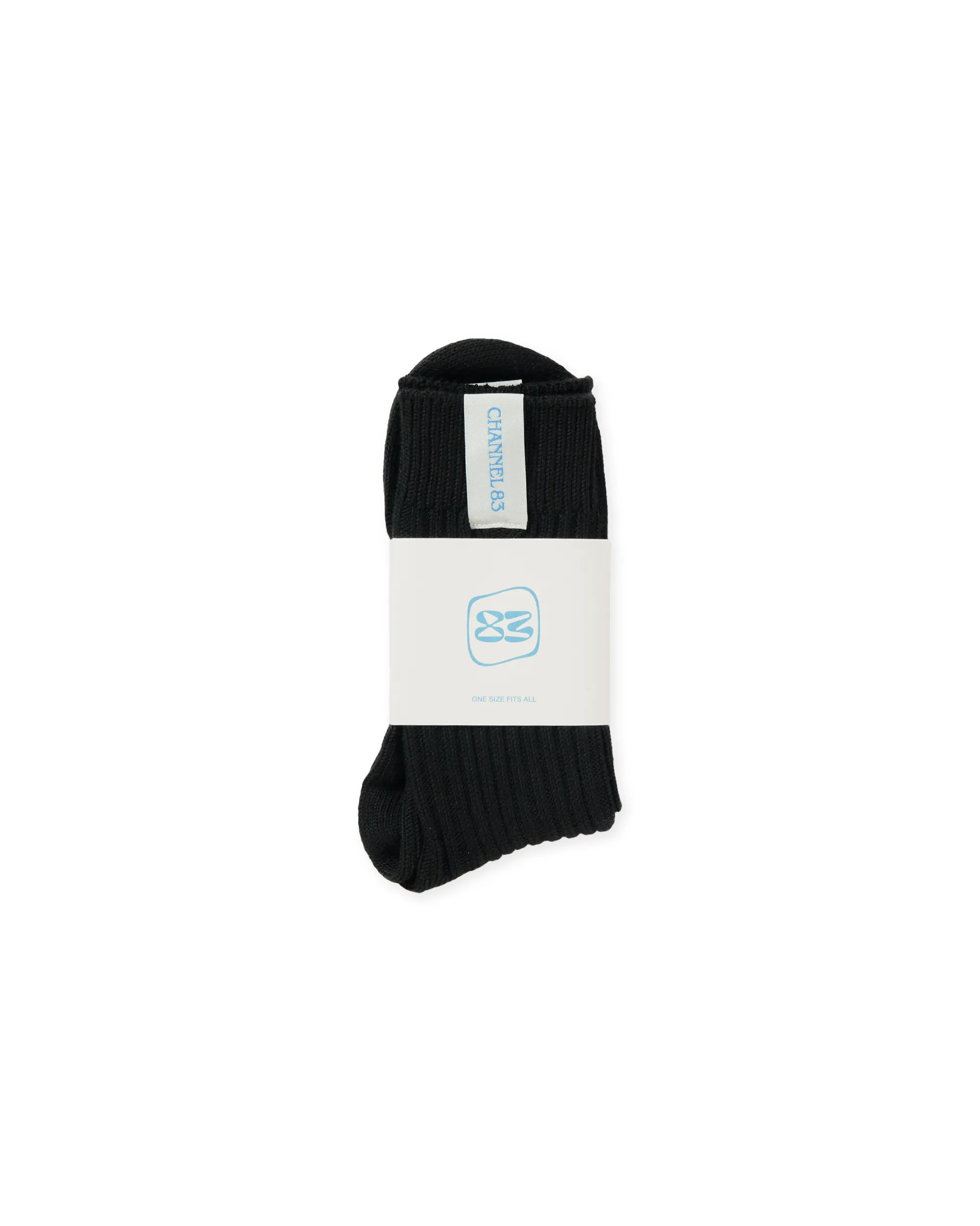 83 Logo Heavy Guage Sock - Black