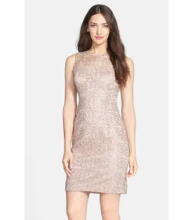 Adrianna Papell - Sleeveless Illusion Lace Cocktail Dress 41889120