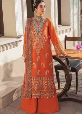 Afrozeh Embroidered Linen Unstitched 3 Piece Suit - 08