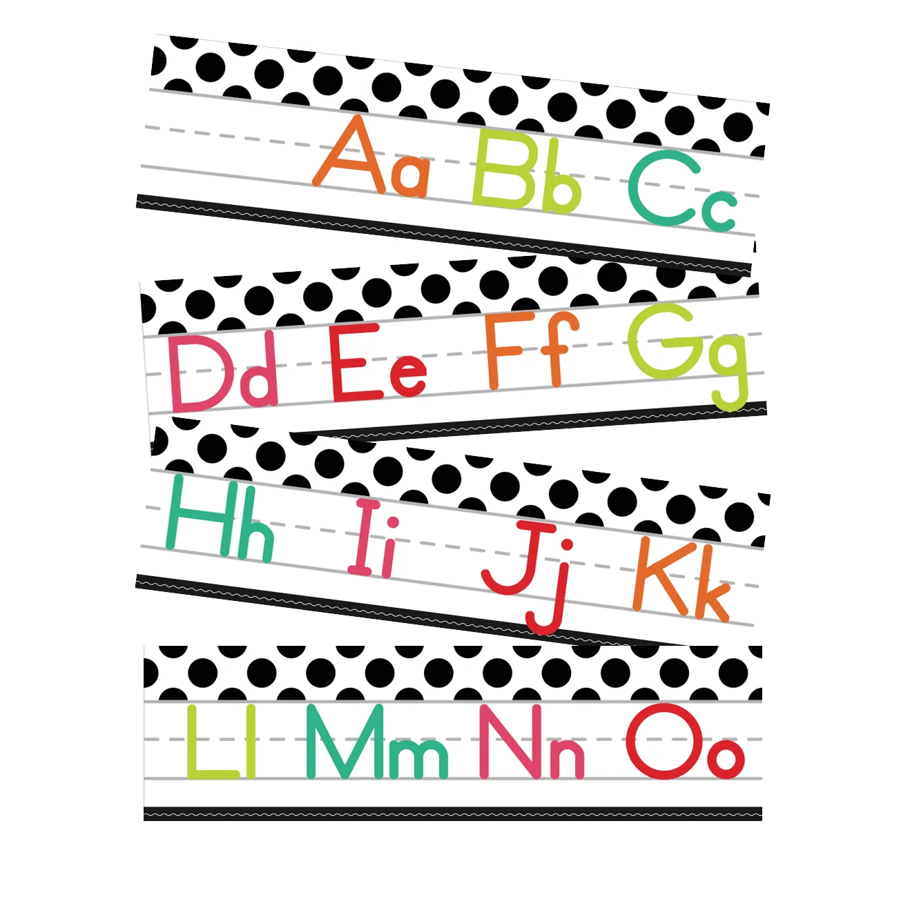 Alphabet Line Manuscript (White) | Black, White and Stylish Brights  | UPRINT | Schoolgirl Style