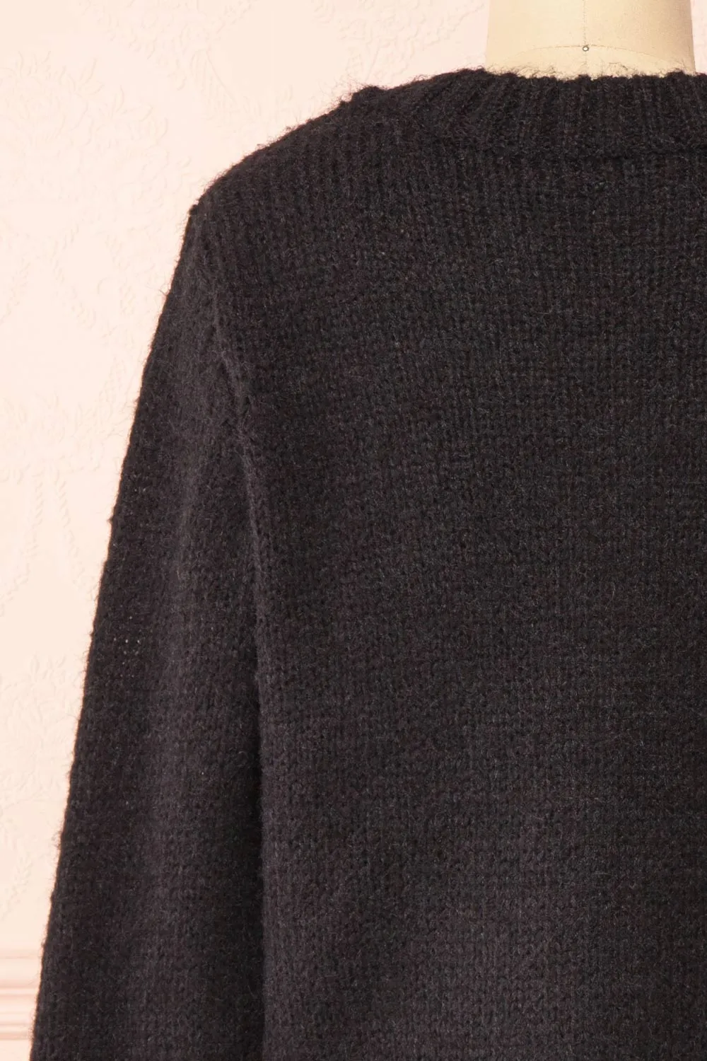 Antin Black | Knit Cardigan w/ Buttons