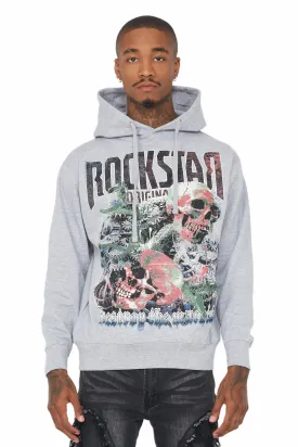 Argent Heather Grey Graphic Hoodie