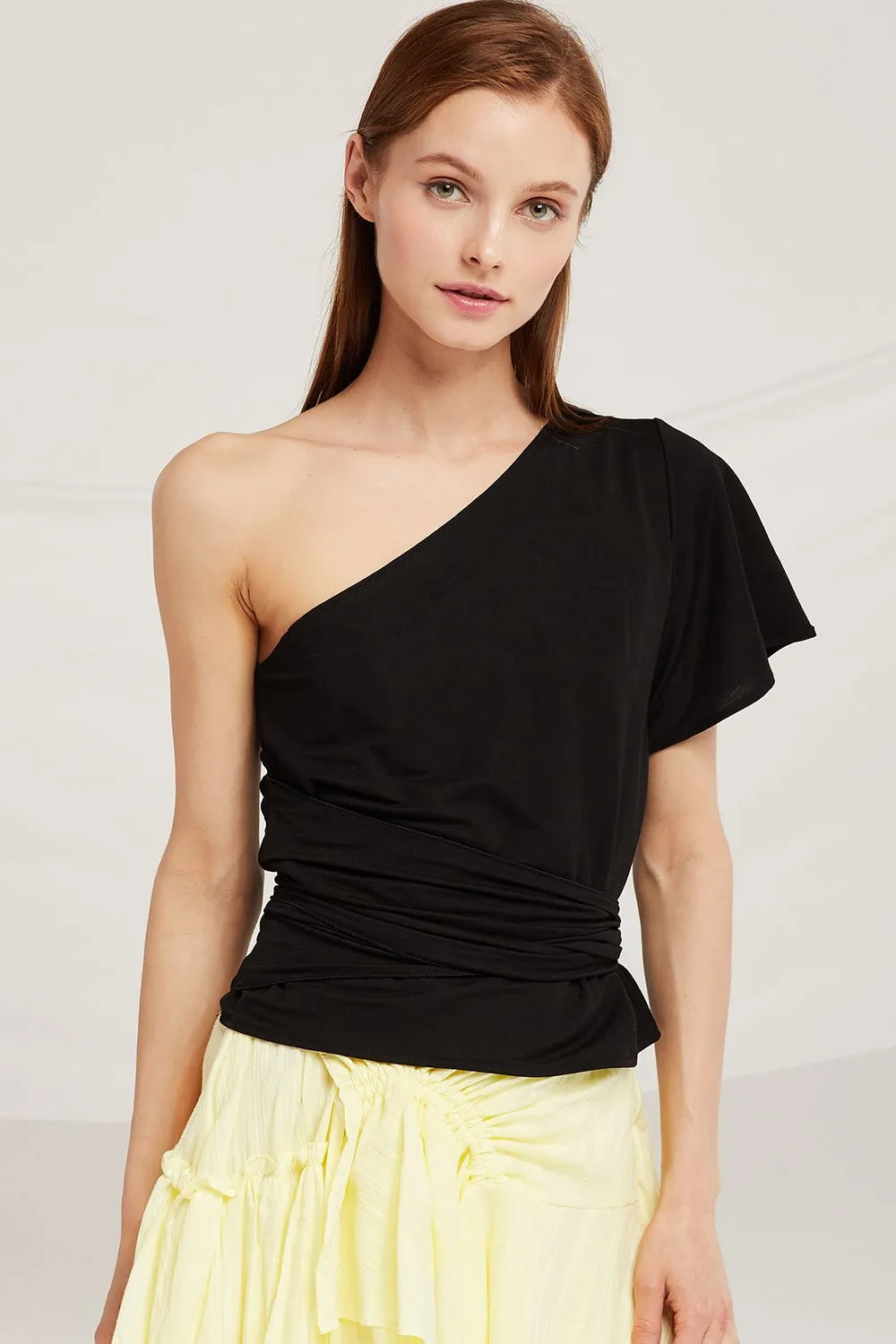 Audrey One Shoulder Tie Top