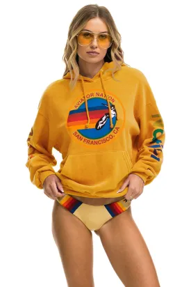 AVIATOR NATION SAN FRANCISCO RELAXED PULLOVER HOODIE - GOLD