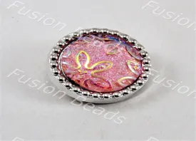 Baby Pink Rainbow Crystal Button