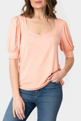 Break the Bias Puff Sleeve Sweetheart Top