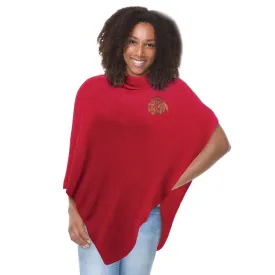 Chicago Blackhawks Crystal Knit Poncho