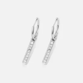 Dana Crystal Bar Hoop Earrings