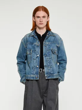 Denim Jacket in Medium Blue Denim