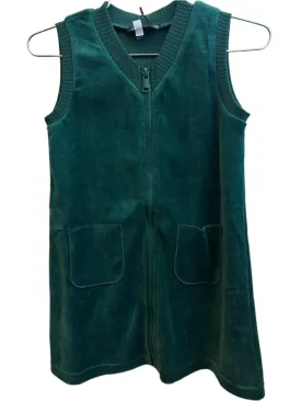 dress velour jumper button down - pine green