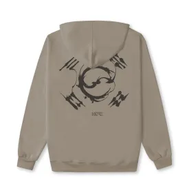 DRIP FLAG MUTED HOODIE (CEMENT)