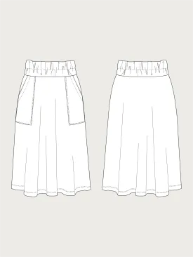 ELASTIC WAIST MAXI SKIRT PATTERN