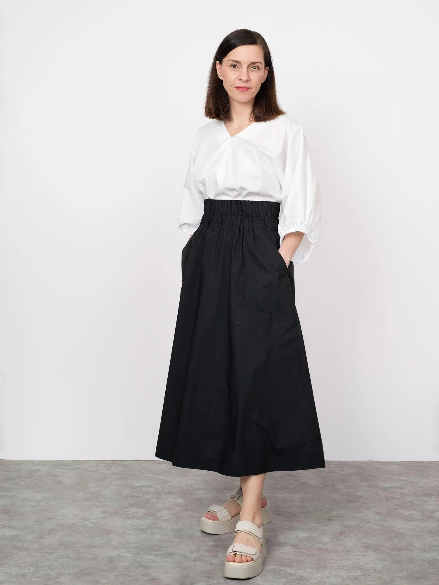 ELASTIC WAIST MAXI SKIRT PATTERN