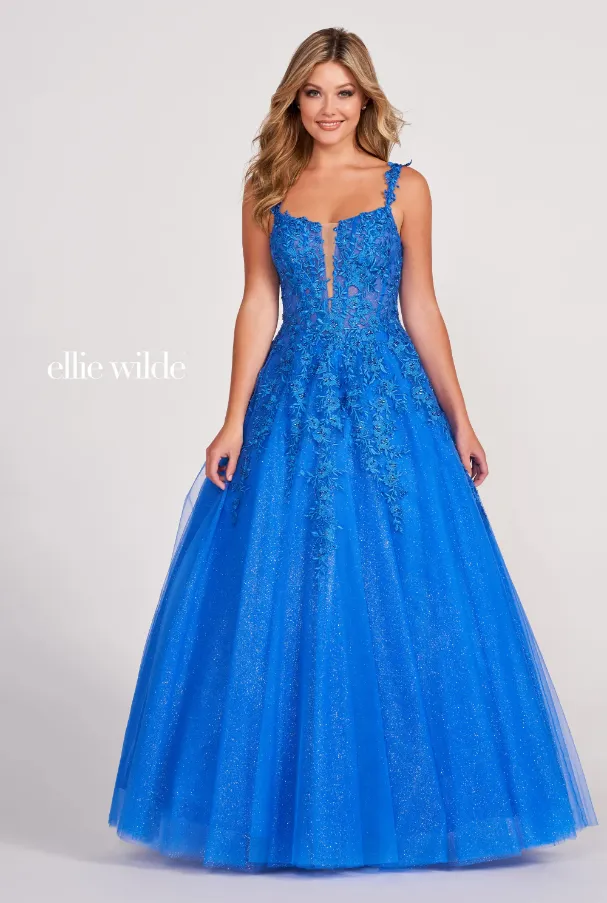 Ellie Wilde 120014 Lace Applique Ball Gown