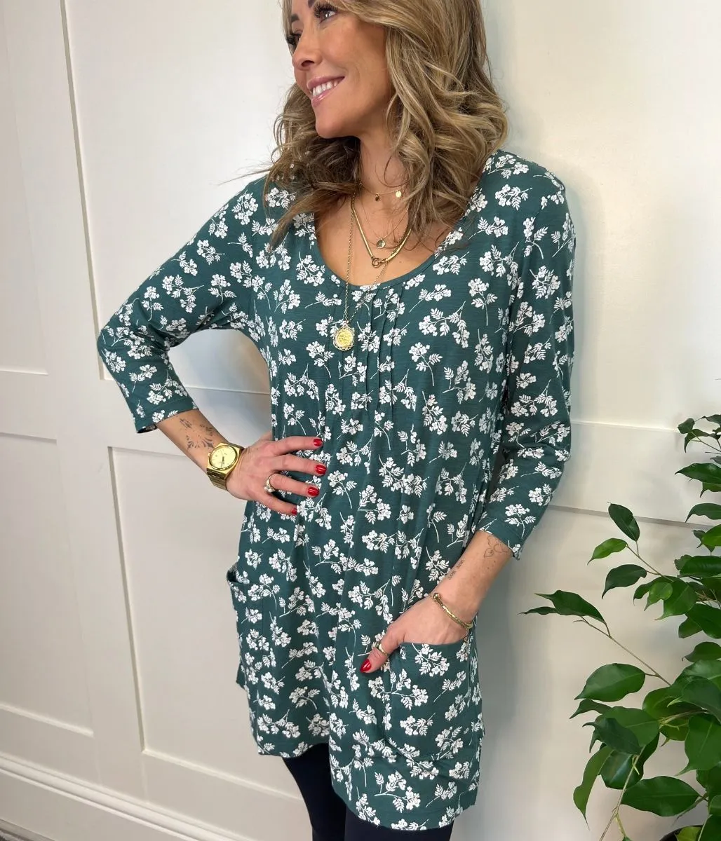 Green Busy Lizzy Tunic Top