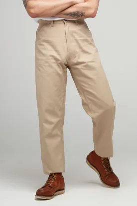 Men's Canvas Chore Trousers - Putty