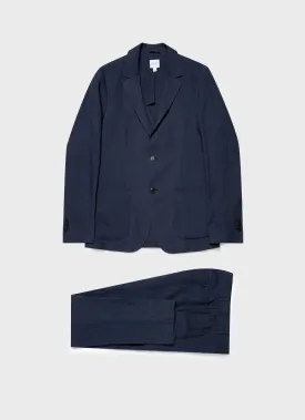 Men's Linen Two-Piece Suit in Navy