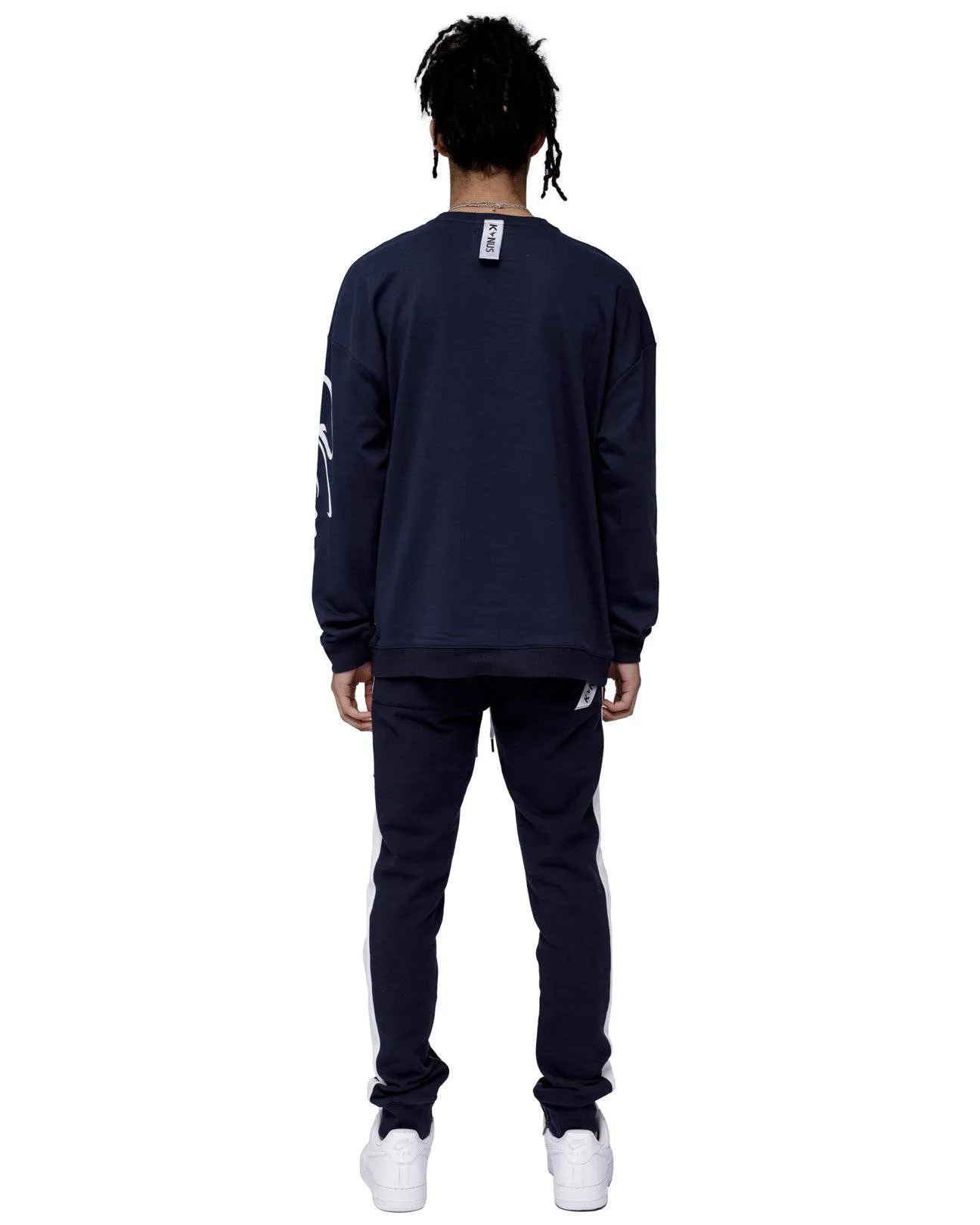 Men's Oversized Zip Pocket Sweatshirt In Navy