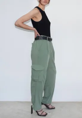 RAY KHAKI CARGO TROUSERS