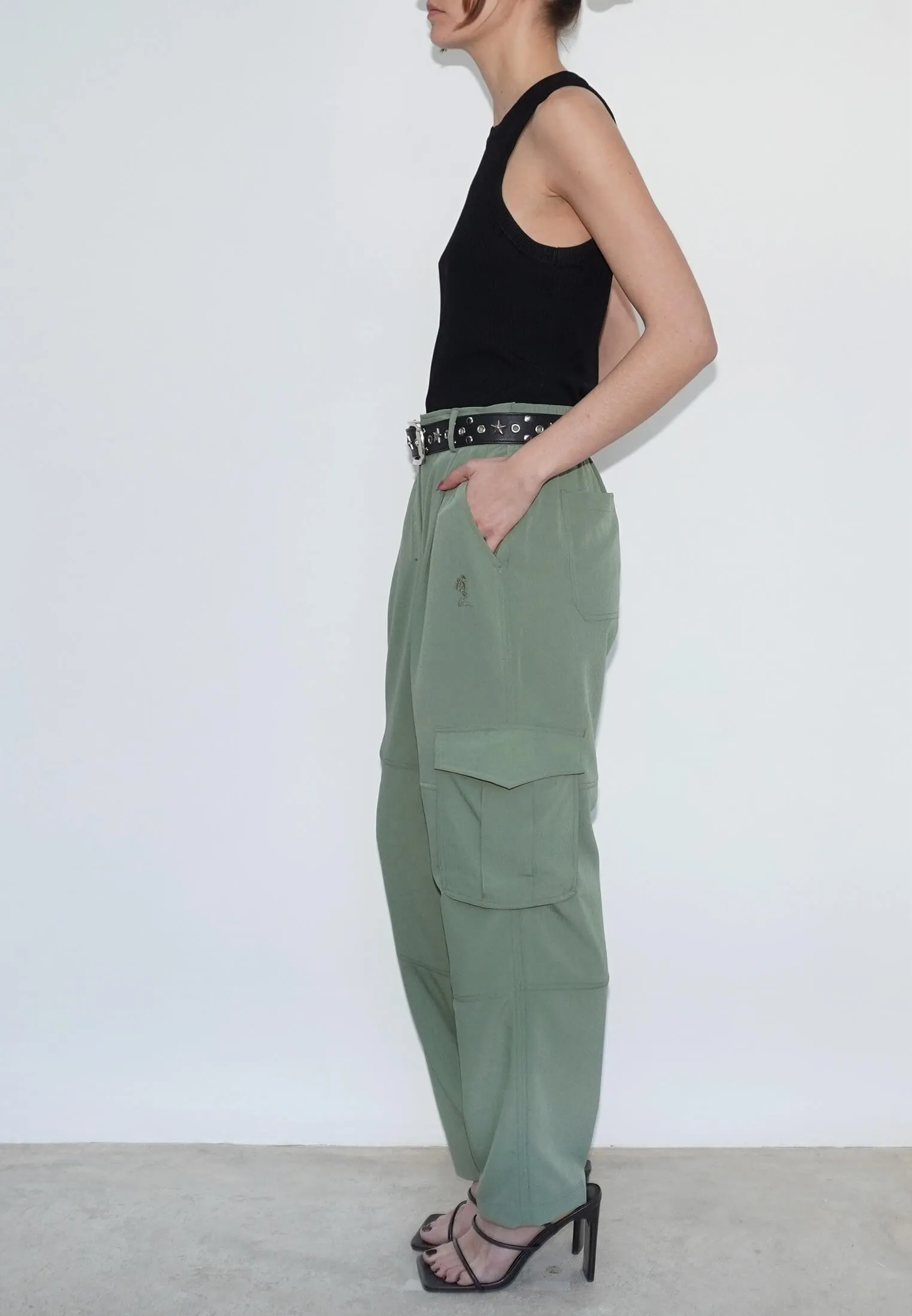 RAY KHAKI CARGO TROUSERS