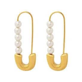 Reriti Intensity 18K gold plated Safety Pin Earrings