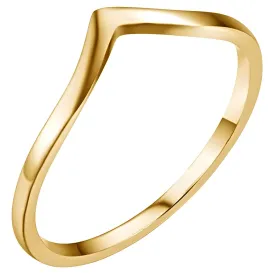 Reriti Intensity 18K gold plated Wishbone Finger Ring