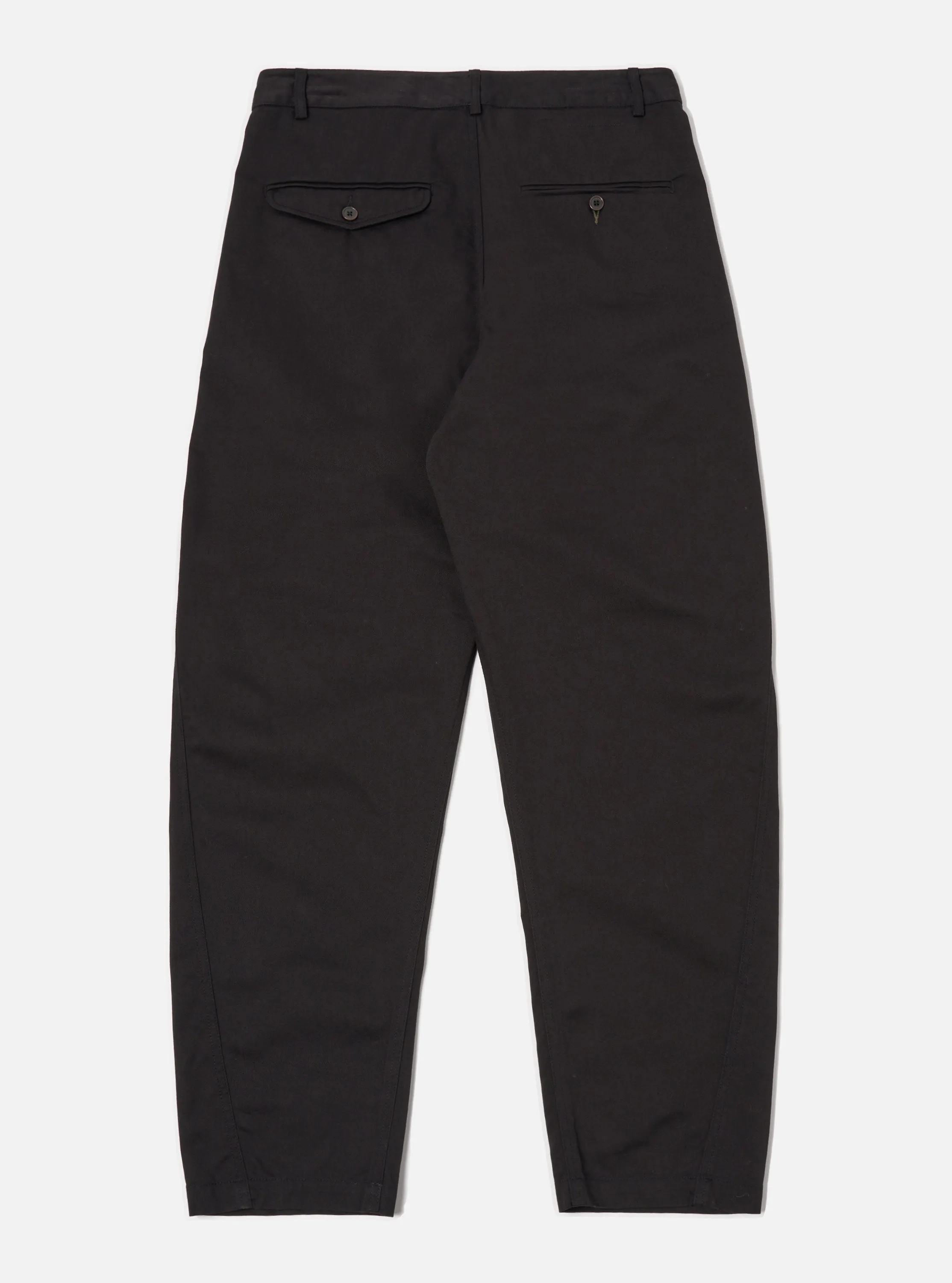 Universal Works Curved Pant in Black Twill