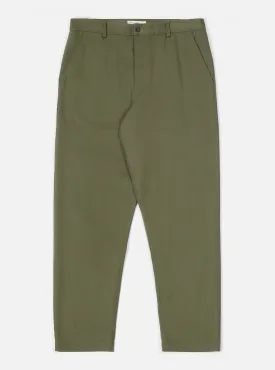 Universal Works Military Chino in Light Olive Twill